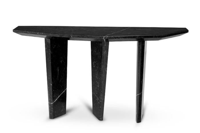 DOLMEN - Demilune marble console table _ Ginger & Jagger